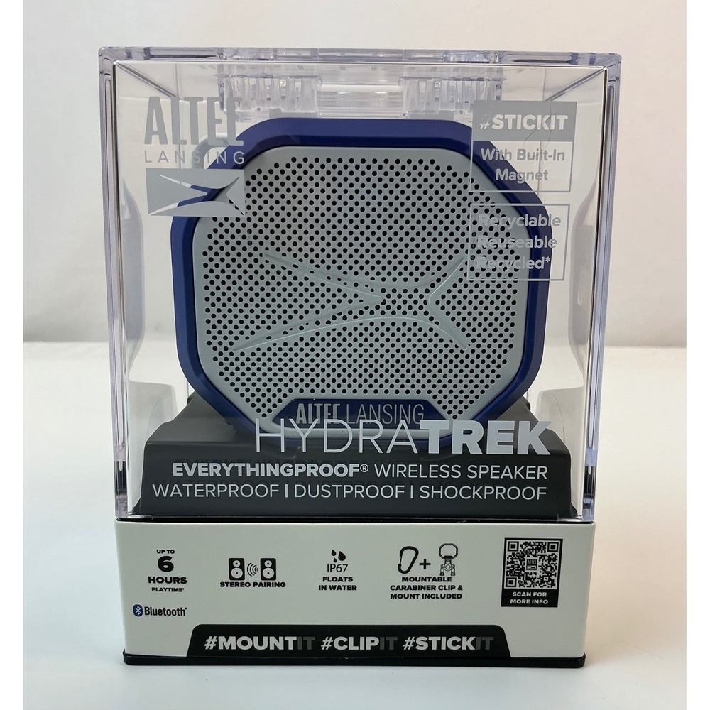 Altec Lansing HydraTrek Everything Proof‎ Wireless Bluetooth Speaker Blue